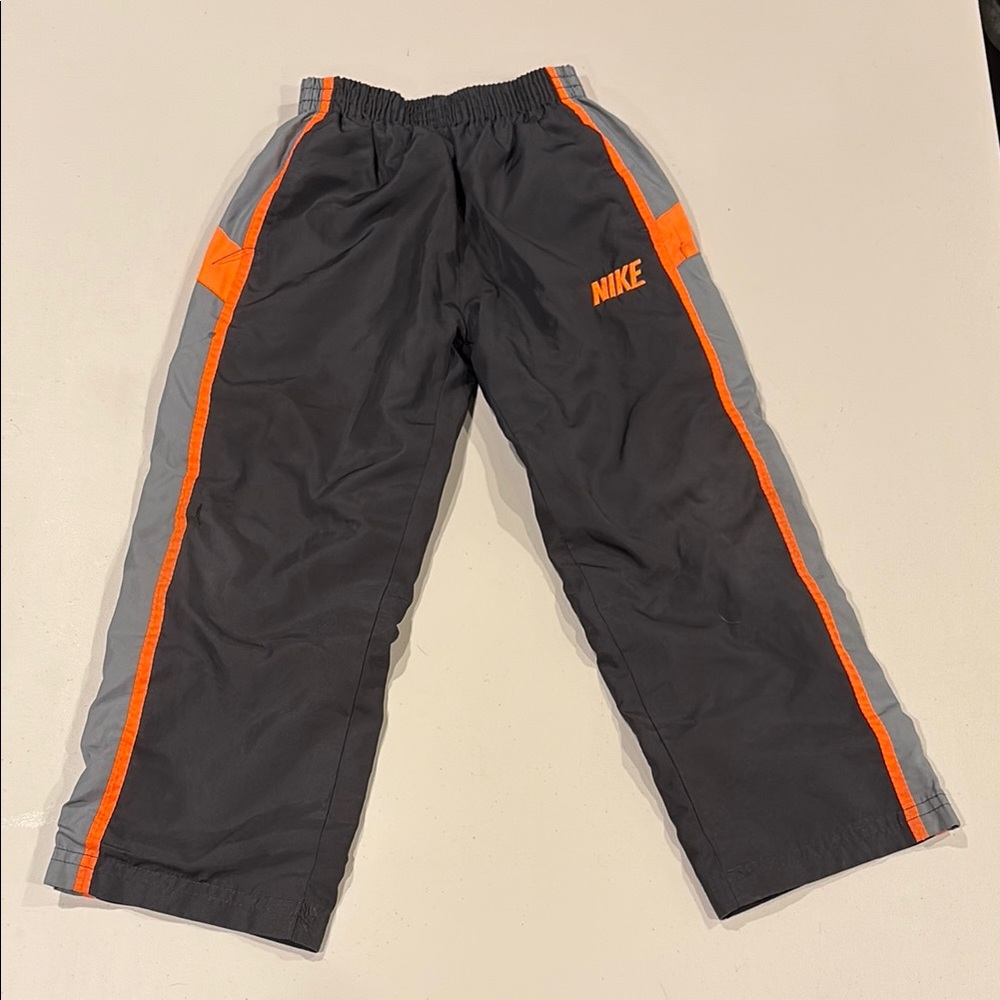 Nike Charcoal and Orange Athletic Pants